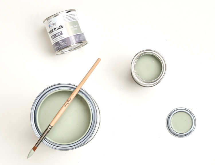 Green Chalk Paint with brush