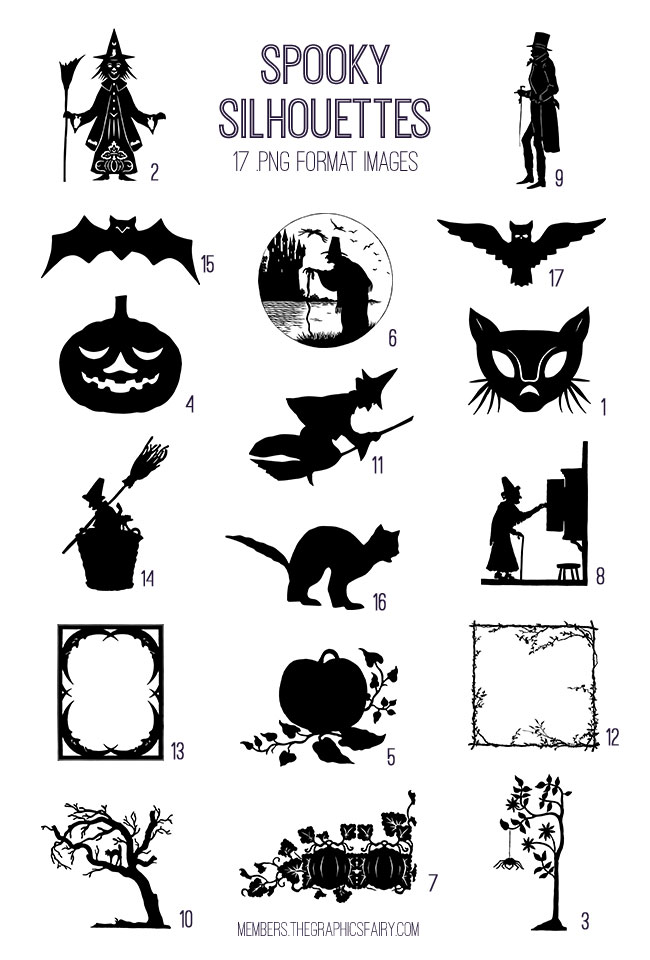 Spooky Silhouettes Image List