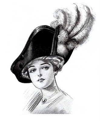 Vintage Clip Art - Ladies Hats - The Graphics Fairy