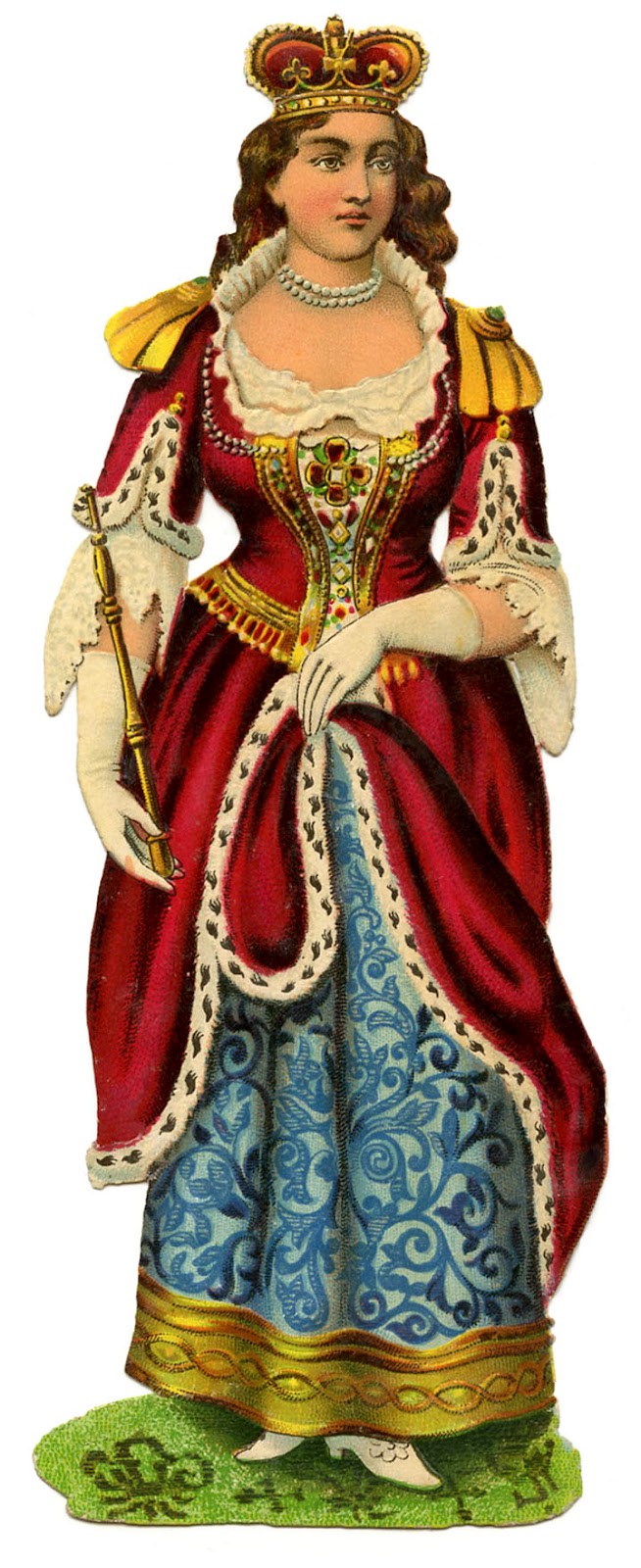 Vintage Graphic - Young Queen Victoria - Regal Outfit - The Graphics Fairy