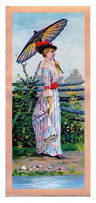 Vintage Clip Art - Victorian Lady with Parasol - The Graphics Fairy