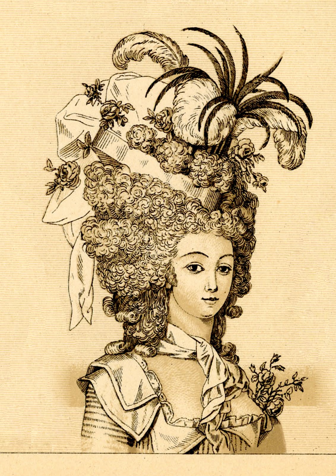 Vintage Clip Art - Marie Antoinette -ish - The Graphics Fairy