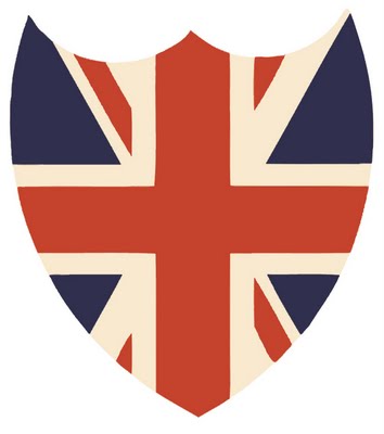 Union Jack Shield Shaped Printable