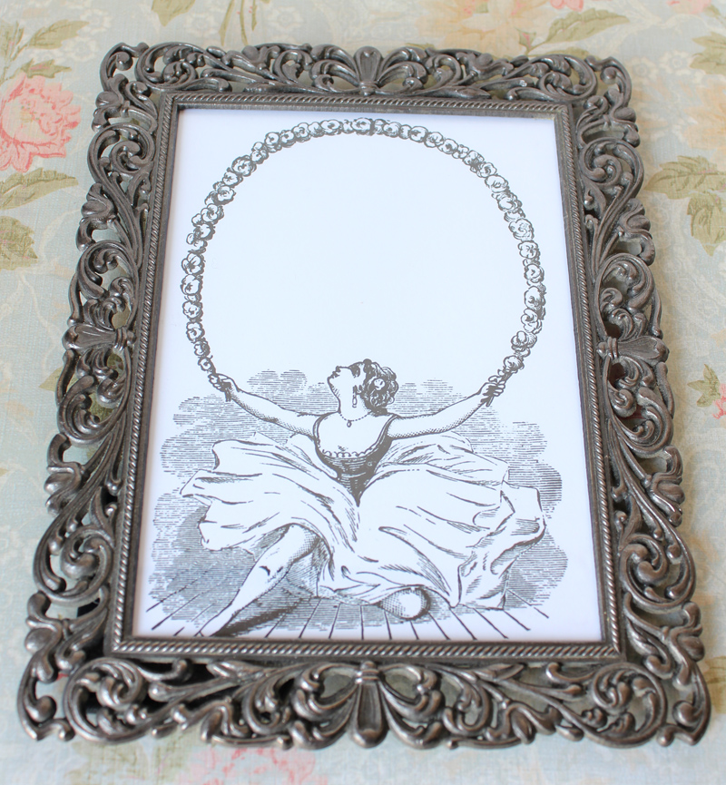 framed print with ballerina