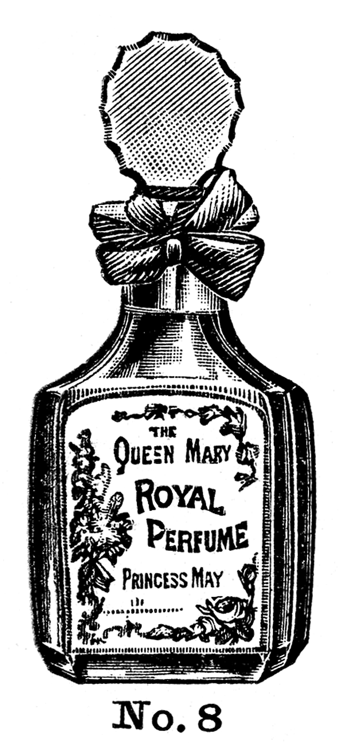 Vintage Beauty Clip Art - Perfume and Powder - The Graphics Fairy