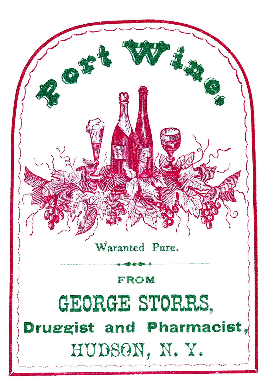 Vintage Clip Art - Port Wine Label - The Graphics Fairy