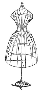 Vintage Image Download - Antique Wire Dress Form - The Graphics Fairy