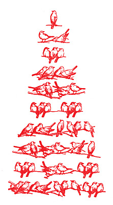 Vintage Christmas Clip Art Bird Tree The Graphics Fairy