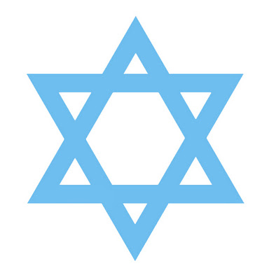 Vintage Blue Frames and Stars - Hanukkah - The Graphics Fairy