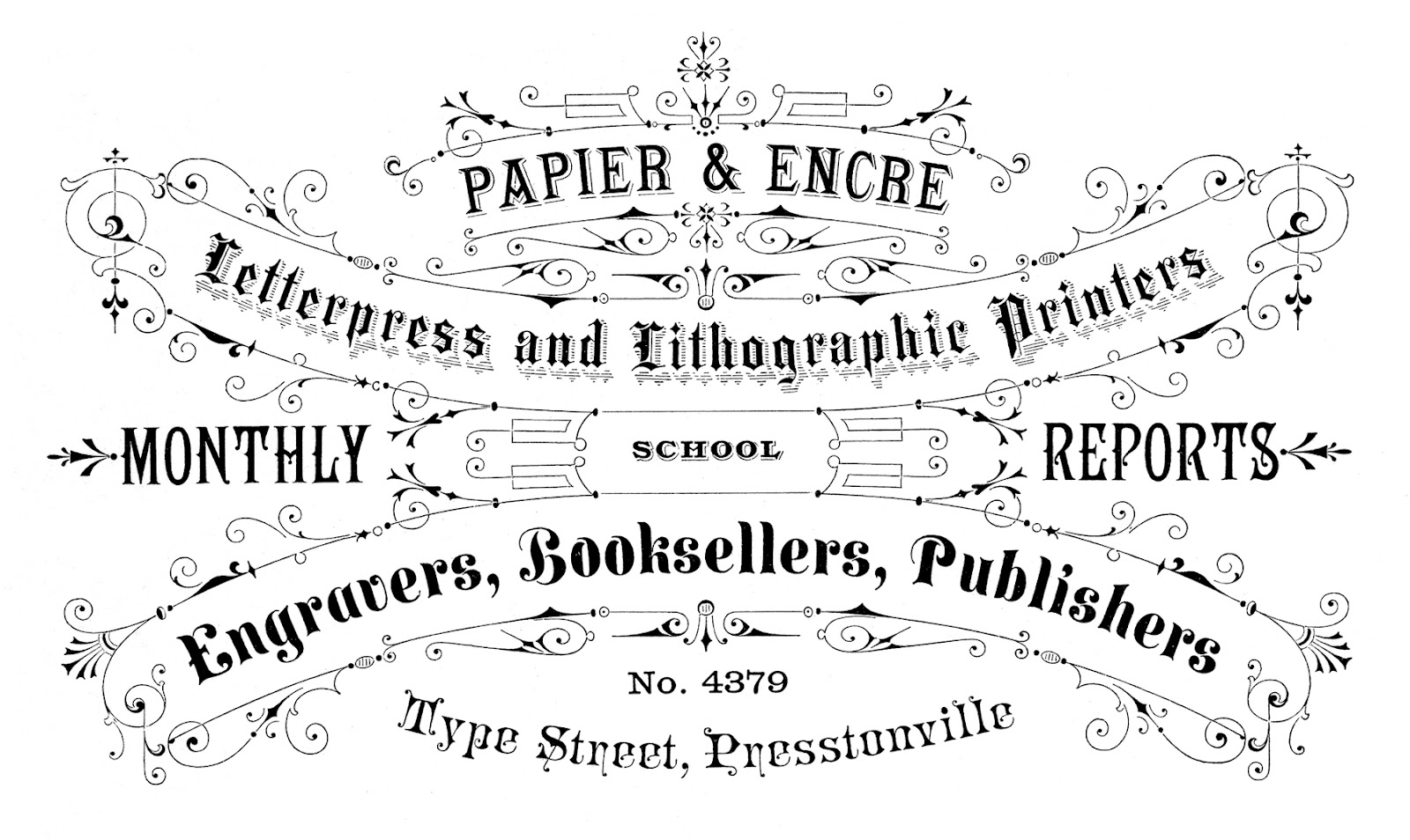 Antique Clip Art Gorgeous Typography The Graphics Fairy