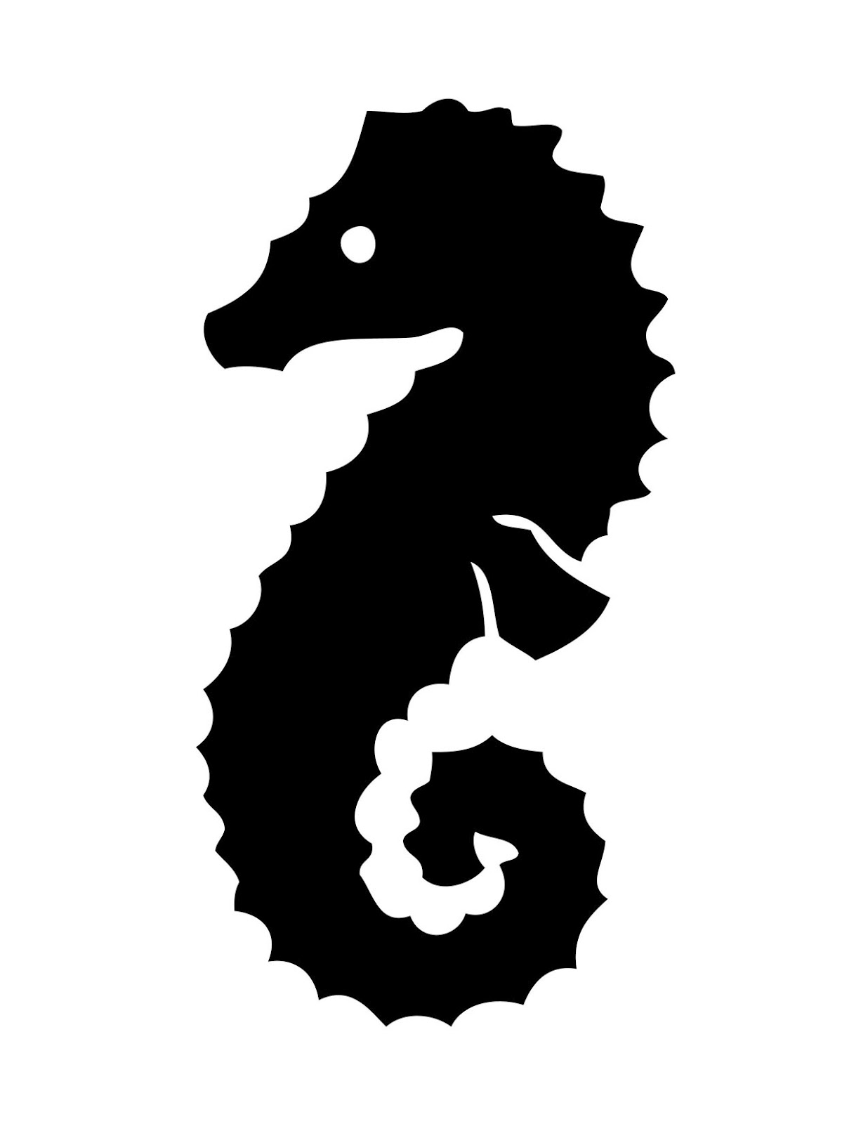 transfer printable seahorse silhouettes the graphics fairy