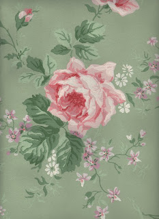 Amazing Sage & Pink Roses Wallpaper - The Graphics Fairy