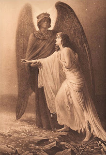 Old Sepia Print - Guardian Angel - The Graphics Fairy