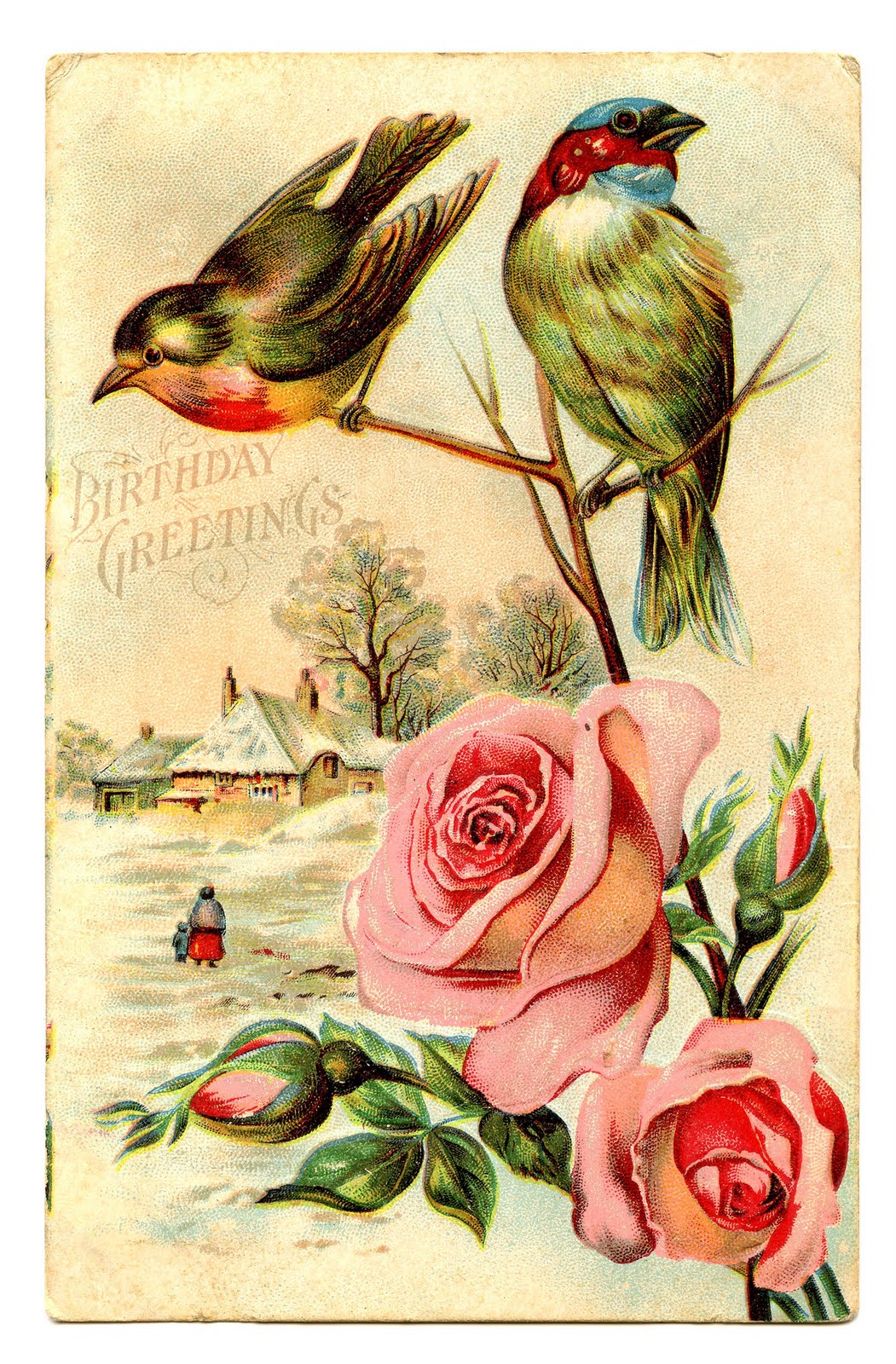 free vintage clip art birds with roses the graphics fairy