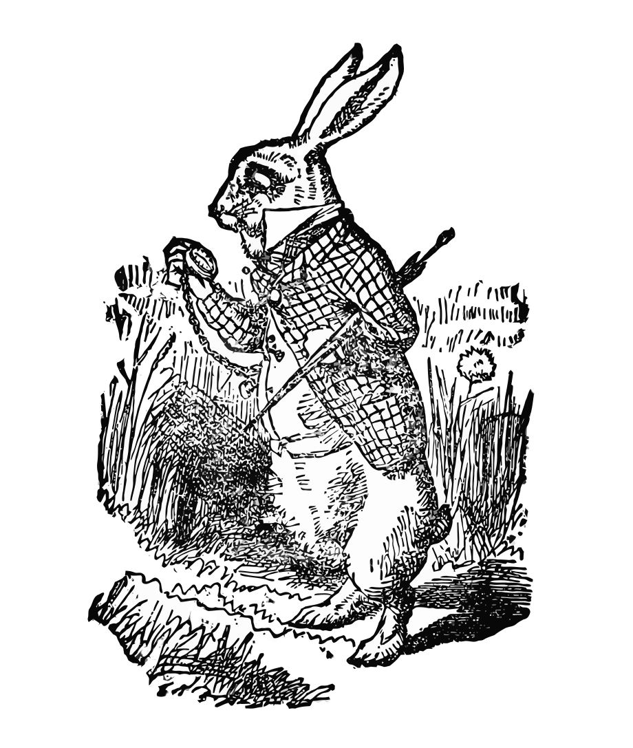 Download Free Vintage Clip Art - White Rabbit - Alice in Wonderland - The Graphics Fairy