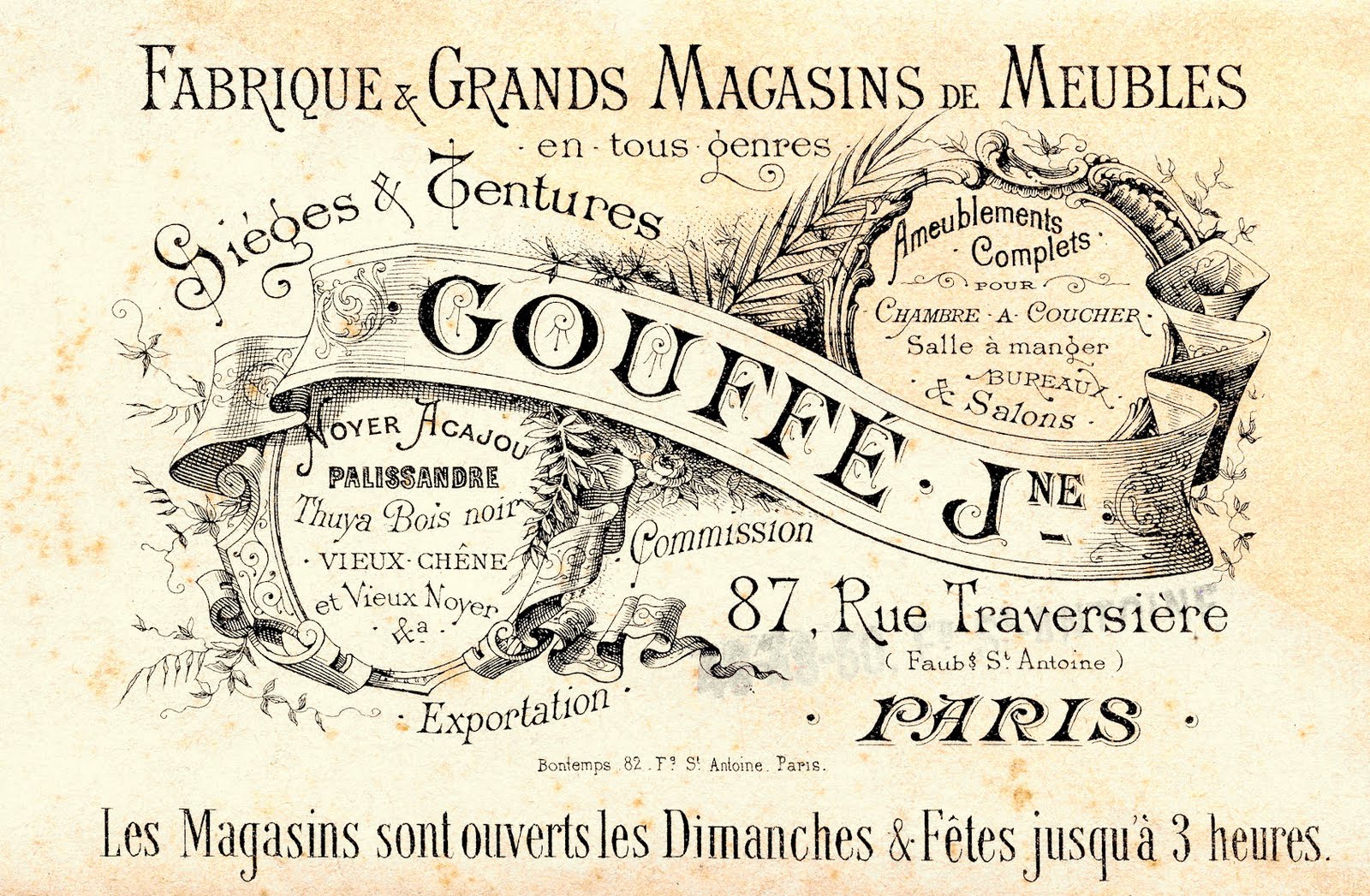 Free Vintage Clip Art - Paris Advertising Ephemera - The ...