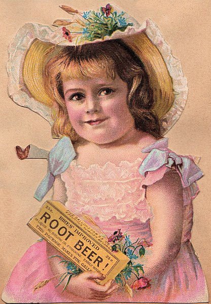 Little Girl - Old Rootbeer Advertising - The Graphics Fairy