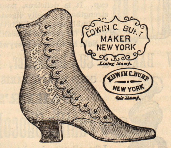 Victorian Graphic - Old High Button Shoe - The Graphics Fairy