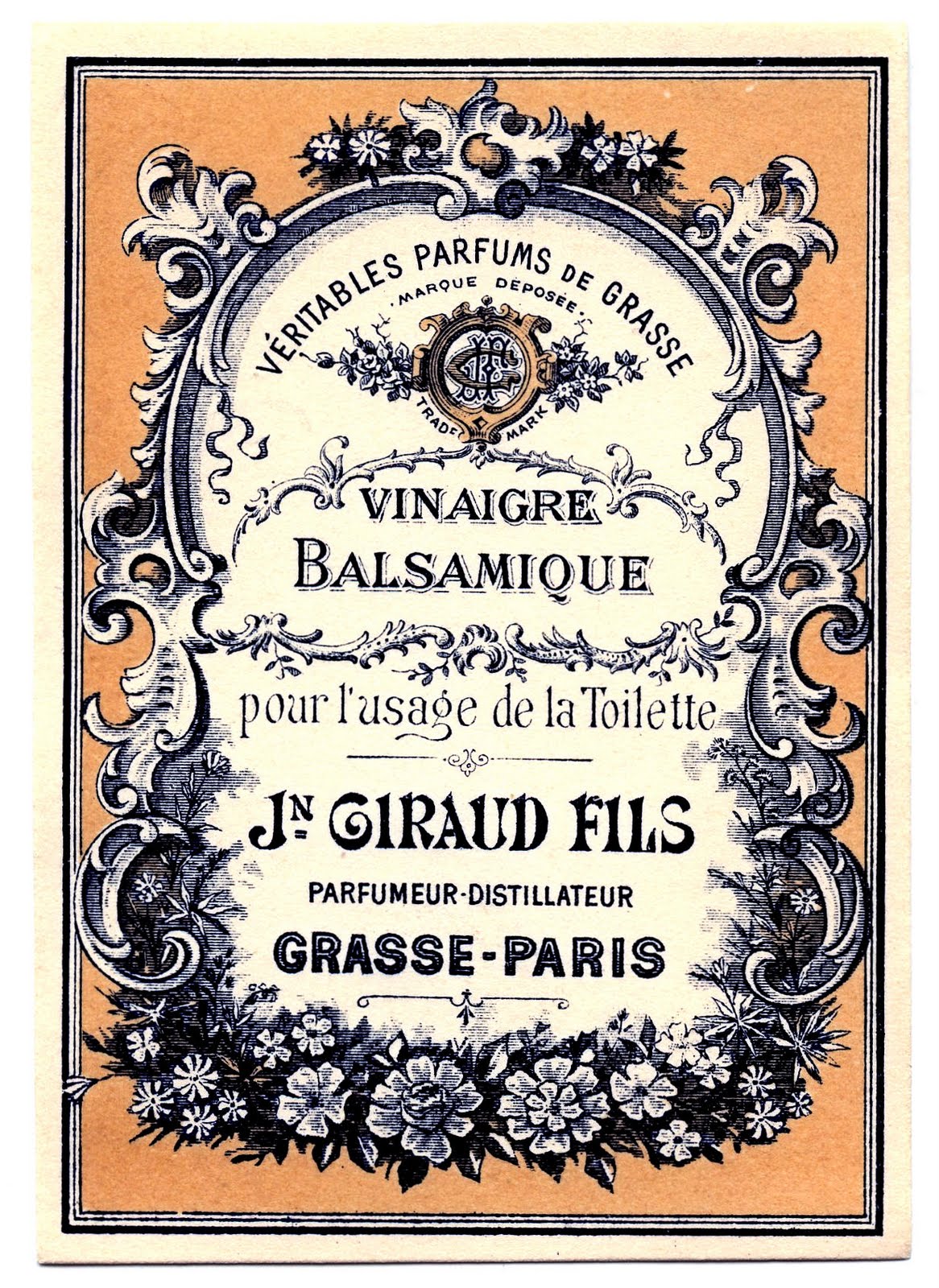 Vintage Clip Art - Lovely French Label - The Graphics Fairy
