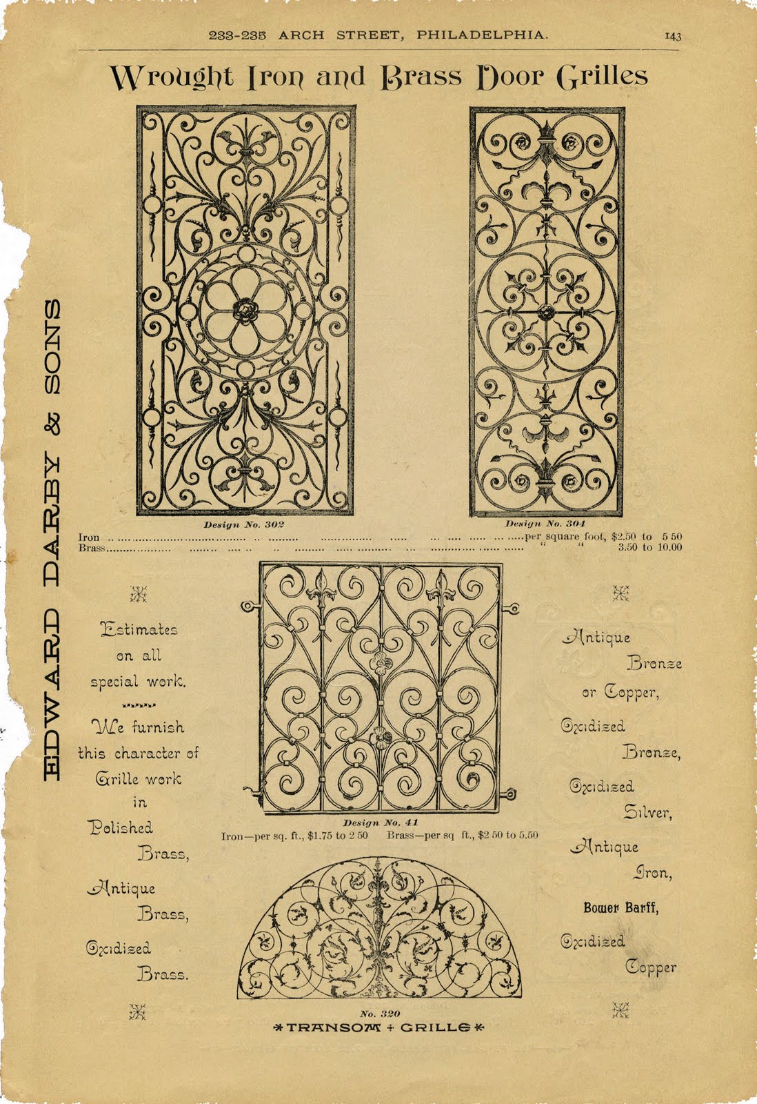 Free Vintage Clip Art - Iron Scrollwork Hardware Catalog - The Graphics Fairy1098 x 1600