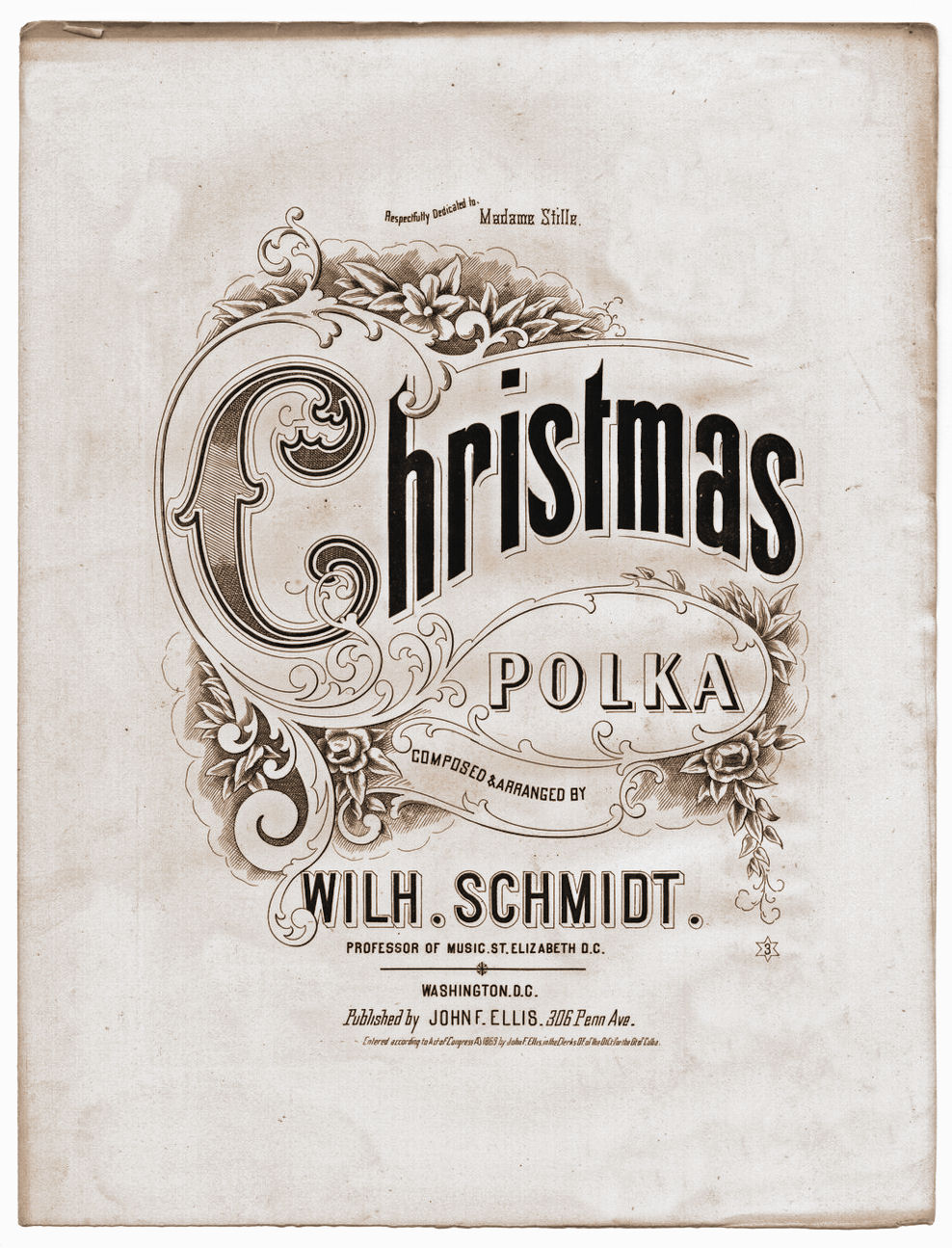 free vintage clip art christmas sheet music