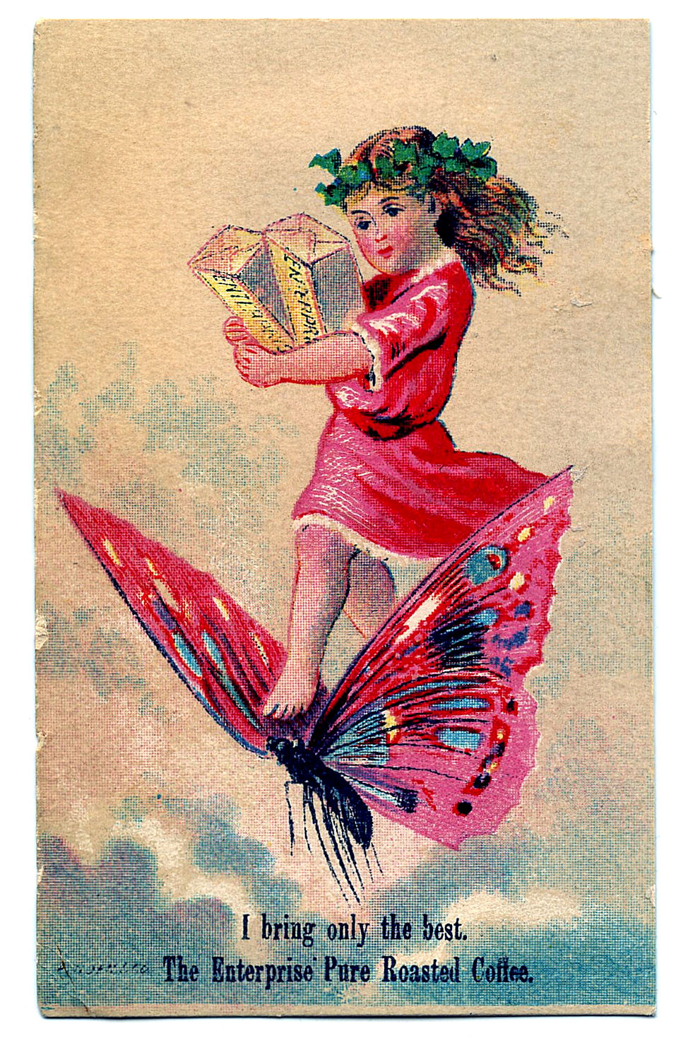 Vintage Fairy Clip Art with Butterfly - The Graphics Fairy