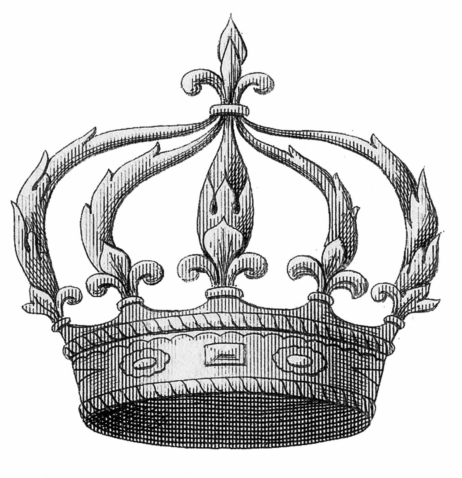 Vintage Image Download - Fleurs de Lis Crown - The ...