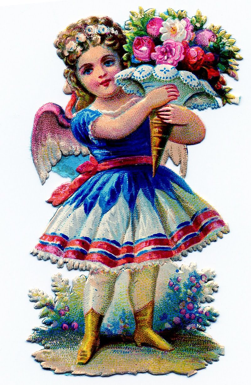 Victorian Clip Art - Pretty Little Fairy Girl - The 