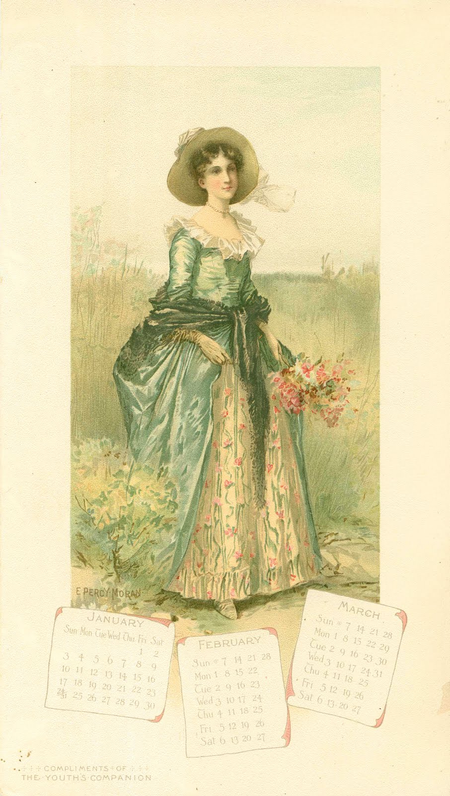 Victorian Calendar Ladies The Graphics Fairy