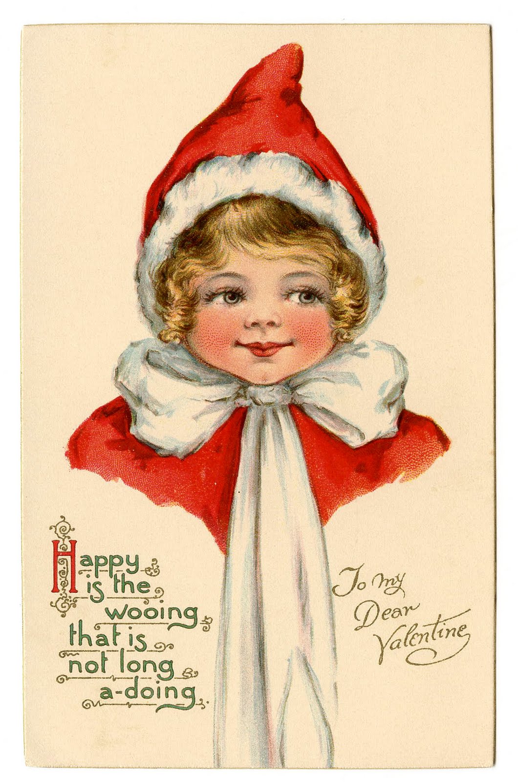 Vintage Christmas Clip Art - Adorable Elf Girl - The Graphics Fairy