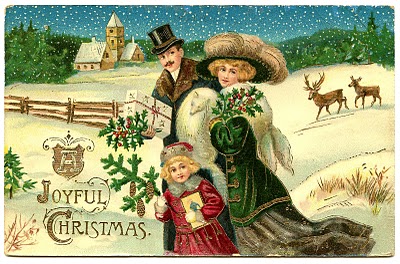 Victorian Christmas Clip Art - Beautiful Family - The 