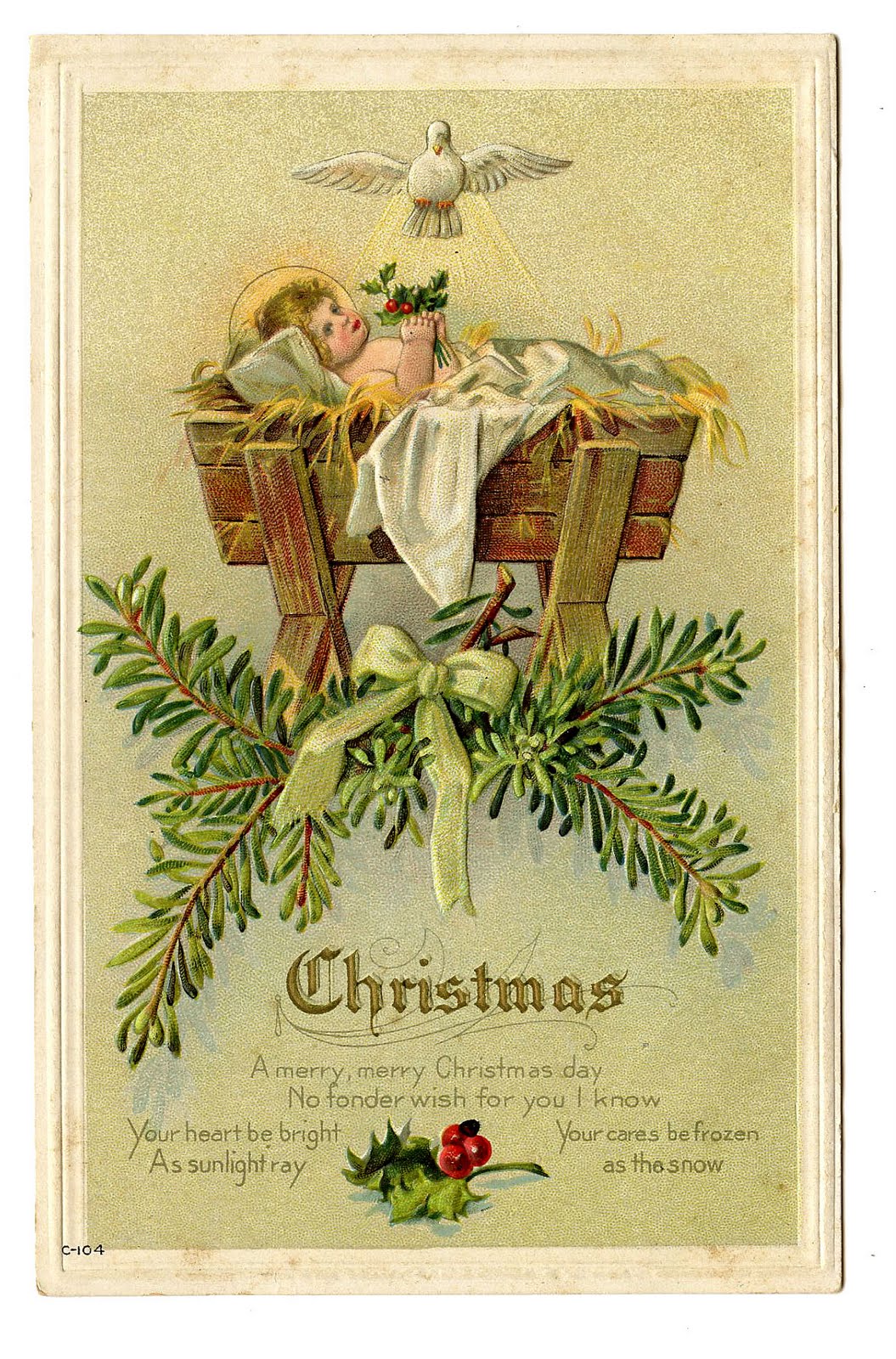 Vintage Christmas Clip Art - Baby Jesus in Manger - The ...