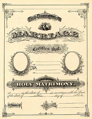 Antique Marriage Certificate